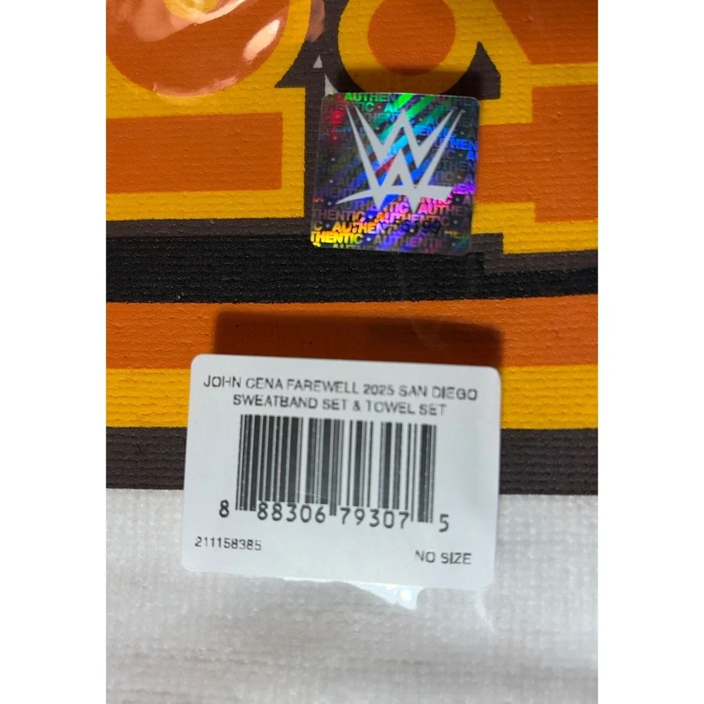 JOHN CENA WWE Official Farewell Tour 2025 SAN DIEGO Sweatbands & Towel Set